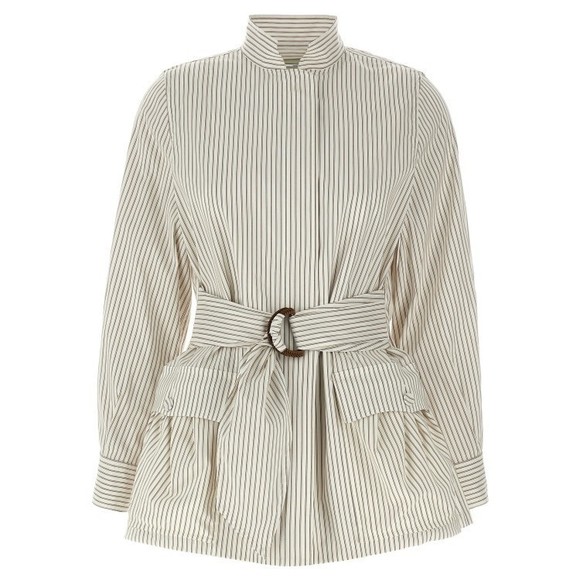 Fendi Contrasting Striped Cotton-Silk Blouson - NWT - Picture 1 of 4